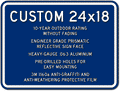 Custom Parking Signs - 24" x 18" - Heavy-Gauge Reflective Aluminum thumbnail