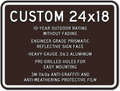 Custom Parking Signs - 24" x 18" - Heavy-Gauge Reflective Aluminum thumbnail