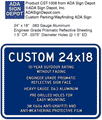 Custom Parking Signs - 24" x 18" - Heavy-Gauge Reflective Aluminum thumbnail