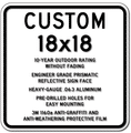 Custom Parking Lot Sign - 18" x 18" - Heavy-Gauge Reflective Aluminum thumbnail