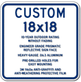 Custom Parking Lot Sign - 18" x 18" - Heavy-Gauge Reflective Aluminum thumbnail