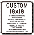 Custom Parking Lot Sign - 18" x 18" - Heavy-Gauge Reflective Aluminum thumbnail