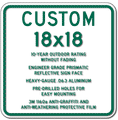 Custom Parking Lot Sign - 18" x 18" - Heavy-Gauge Reflective Aluminum thumbnail