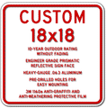 Custom Parking Lot Sign - 18" x 18" - Heavy-Gauge Reflective Aluminum thumbnail