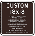 Custom Parking Lot Sign - 18" x 18" - Heavy-Gauge Reflective Aluminum thumbnail