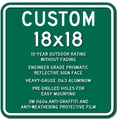 Custom Parking Lot Sign - 18" x 18" - Heavy-Gauge Reflective Aluminum thumbnail