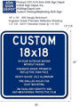 Custom Parking Lot Sign - 18" x 18" - Heavy-Gauge Reflective Aluminum thumbnail