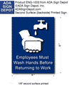 Employees Must Wash Hands Before Returning to Work Symbol Sign thumbnail