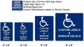 Custom ADA Labels or Window Decals - Choose Size and Colors thumbnail