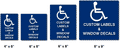 Custom ADA Labels or Window Decals - Choose Size and Colors thumbnail
