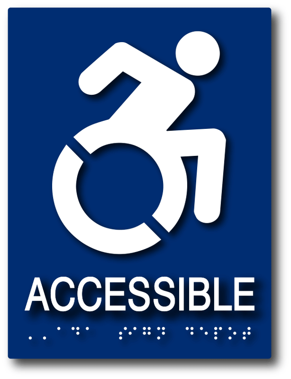 New York Wheelchair Symbol of Access Sign in Blue