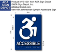 Dynamic Wheelchair Symbol Accessible ADA Signs - 6" x 8" thumbnail