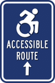 Accessible Route ADA Guide Signs - 12" x 18" - NY and CT Compliant thumbnail