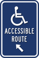 Accessible Route ADA Guide Signs - 12" x 18" - NY and CT Compliant thumbnail