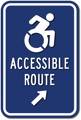 Accessible Route ADA Guide Signs - 12" x 18" - NY and CT Compliant thumbnail