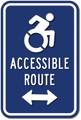 Accessible Route ADA Guide Signs - 12" x 18" - NY and CT Compliant thumbnail