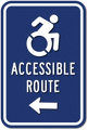 Accessible Route ADA Guide Signs - 12" x 18" - NY and CT Compliant thumbnail