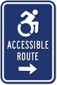 Accessible Route ADA Guide Signs - 12" x 18" - NY and CT Compliant thumbnail
