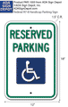 Federal R7-8 Handicap Parking Signs - 12x18 thumbnail