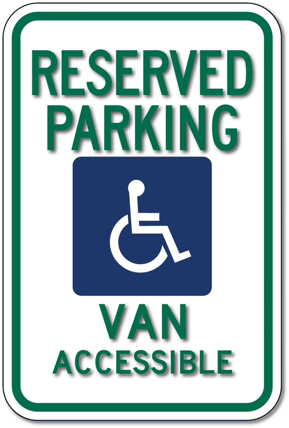 Federal Handicapped Van Accessible Parking Signs - 12 Federal Handicapped Van Accessible Parking Signs - 12