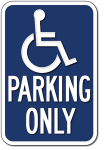 PAR-1002 R99 California Handicapped Parking Only Signs