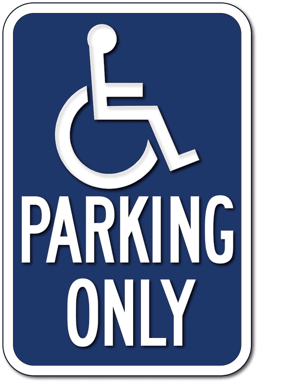 PAR-1002 R99 California Handicapped Parking Only Signs