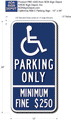 R99C California Legal Handicapped Parking Signs - 12" x 24" thumbnail