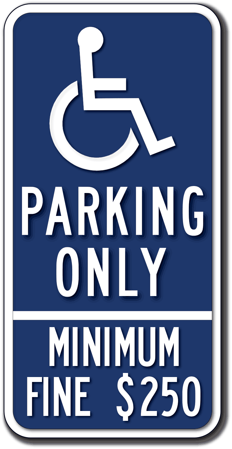 Handicap Parking Sign Fine