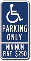 R99C California Legal Handicapped Parking Signs - 12" x 24" thumbnail