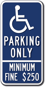 PAR-1005 California Handicapped Parking Sign