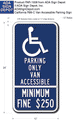 R99C-MOD California Handicap Van Accessible Parking Signs - 12" x 24" thumbnail