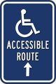 Accessible Route ADA Guide Signs - 12" x 18" - Choose Arrow Direction thumbnail