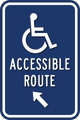 Accessible Route ADA Guide Signs - 12" x 18" - Choose Arrow Direction thumbnail