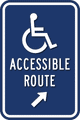 Accessible Route ADA Guide Signs - 12" x 18" - Choose Arrow Direction thumbnail
