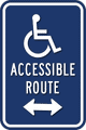 Accessible Route ADA Guide Signs - 12" x 18" - Choose Arrow Direction thumbnail