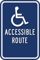 Accessible Route ADA Guide Signs - 12" x 18" - Choose Arrow Direction thumbnail
