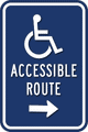 Accessible Route ADA Guide Signs - 12" x 18" - Choose Arrow Direction thumbnail