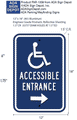 Accessible Entrance ADA Guide Signs - 12" x 18" - Optional Arrow thumbnail