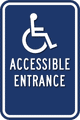 Accessible Entrance ADA Guide Signs - 12" x 18" - Optional Arrow thumbnail