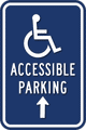 Accessible Parking ADA Guide Sign - 12" x 18" - Optional Arrow thumbnail