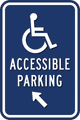 Accessible Parking ADA Guide Sign - 12" x 18" - Optional Arrow thumbnail