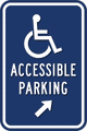 Accessible Parking ADA Guide Sign - 12" x 18" - Optional Arrow thumbnail