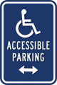 Accessible Parking ADA Guide Sign - 12" x 18" - Optional Arrow thumbnail