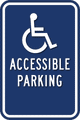 Accessible Parking ADA Guide Sign - 12" x 18" - Optional Arrow thumbnail