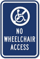 Not Wheelchair Accessible ADA Guide Signs - 12" x18" thumbnail