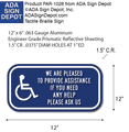 Disabled Customer Assistance Sign - 12" x 6" or 12" x 12" thumbnail