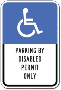 PAR-1032 Florida State Handicap Parking Sign - Reflective Aluminum Parking Signs