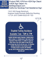 Disabled Fueling Assistance Available Times Sign - 12x12 thumbnail