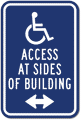 Wheelchair Access At Side of Building Sign - Choose Arrow Direction thumbnail
