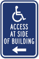 Wheelchair Access At Side of Building Sign - Choose Arrow Direction thumbnail